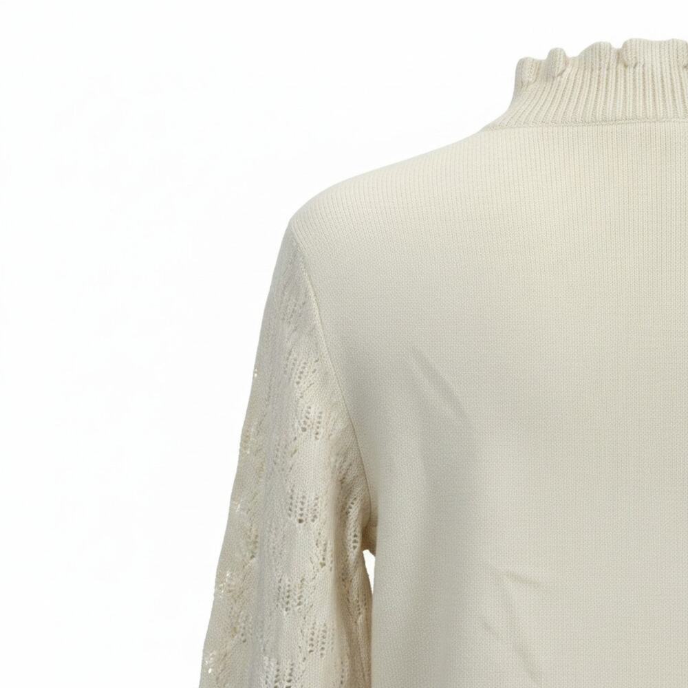 NWT Soya Concept Cream Long Sleeve Round Neck Long Sweater #1775 Size XL - Picture 8 of 13